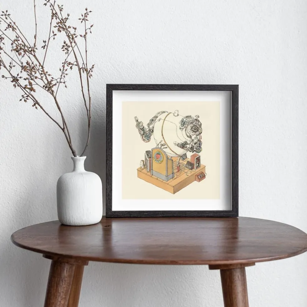 DGD Robot Conference Giclée Print 22x22