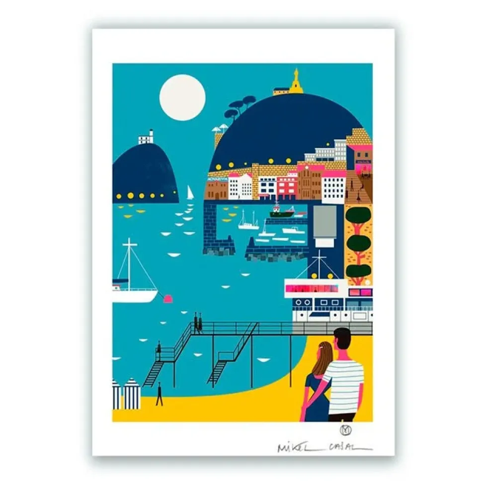 Donostiako Gauak Giclée Print A4