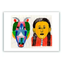 Dos Cabezas Giclée Print A4