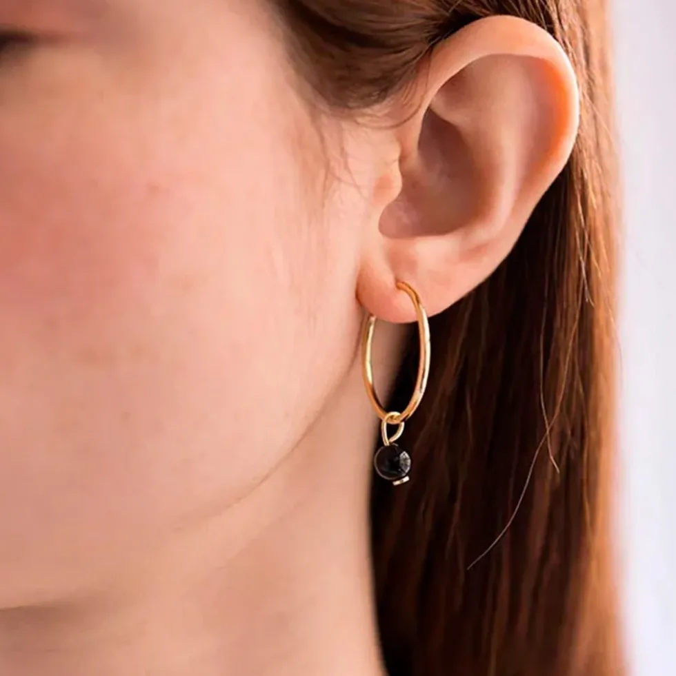 Earrings Aro Bola Turmalina