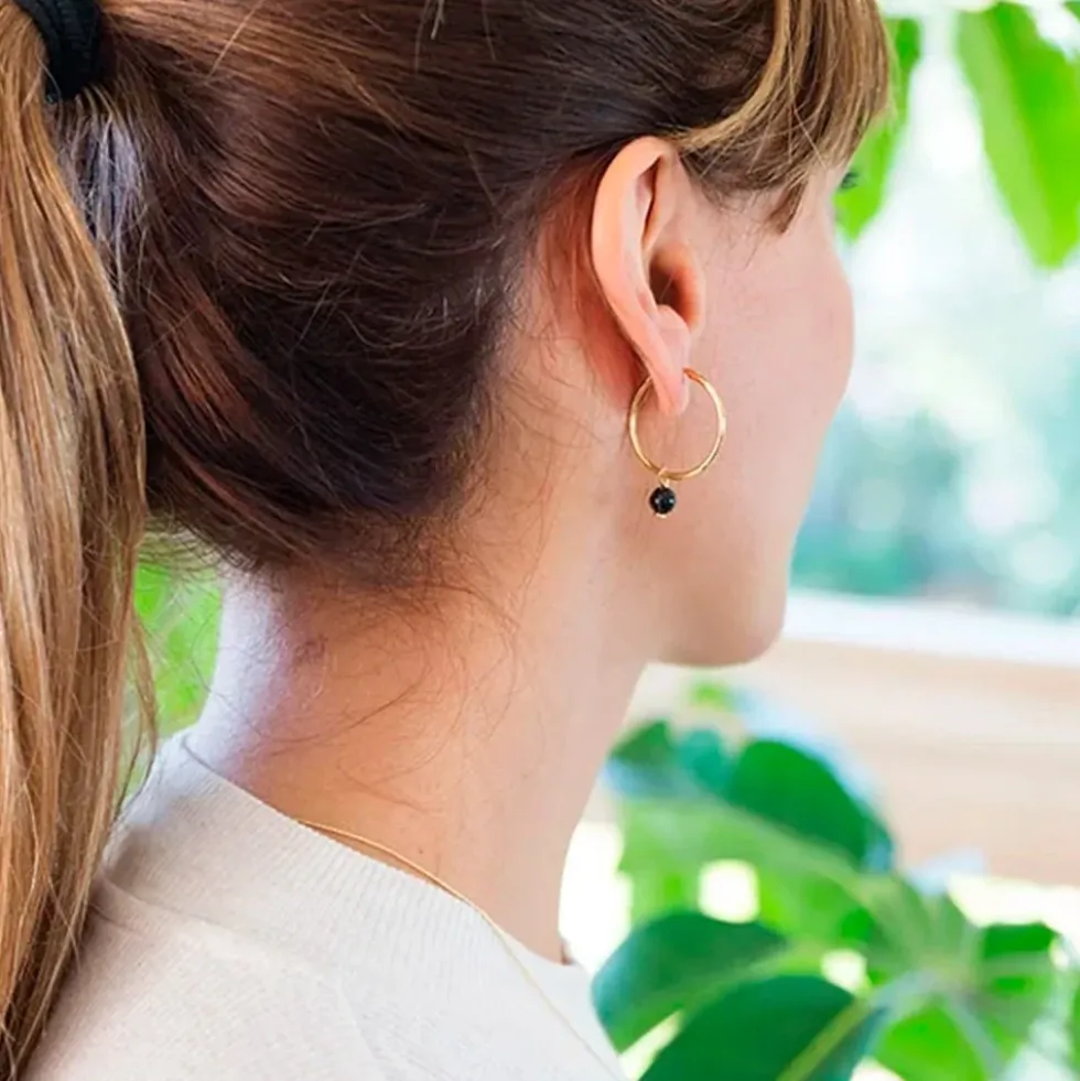 Earrings Aro Bola Turmalina