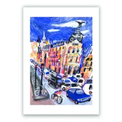 Edificio Metrópolis Blue Giclée Print