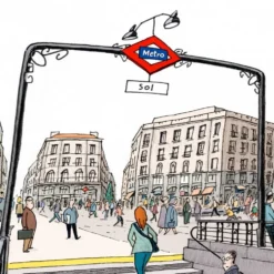 Estación de Sol (La Puerta del Sol - Plaza) Giclée Print