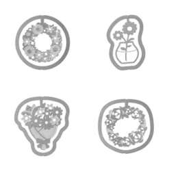 Etching Clips Flowers
