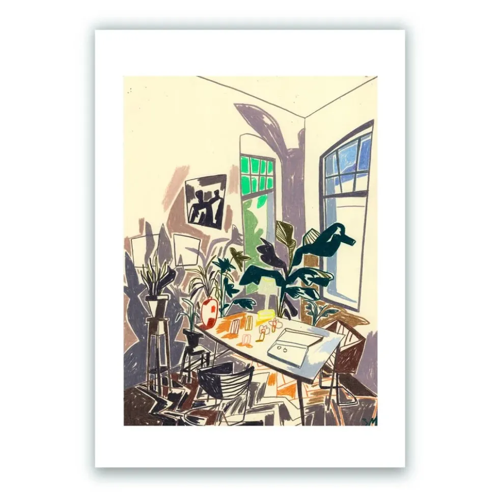 Evening at Studio Giclée Print A4