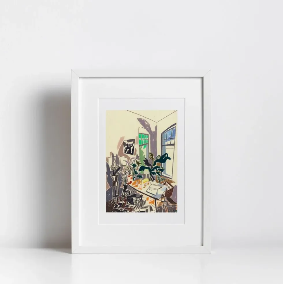 Evening at Studio Giclée Print A4
