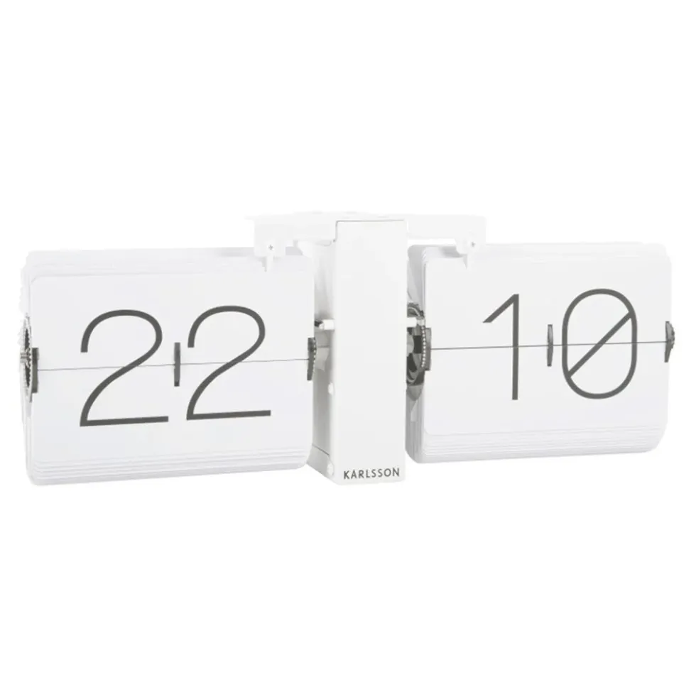 Flip Clock No Case White