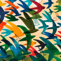 Flock of Colors Giclée Print A5