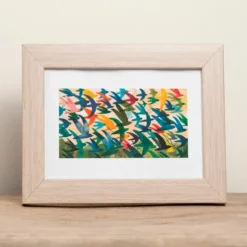 Flock of Colors Giclée Print A5