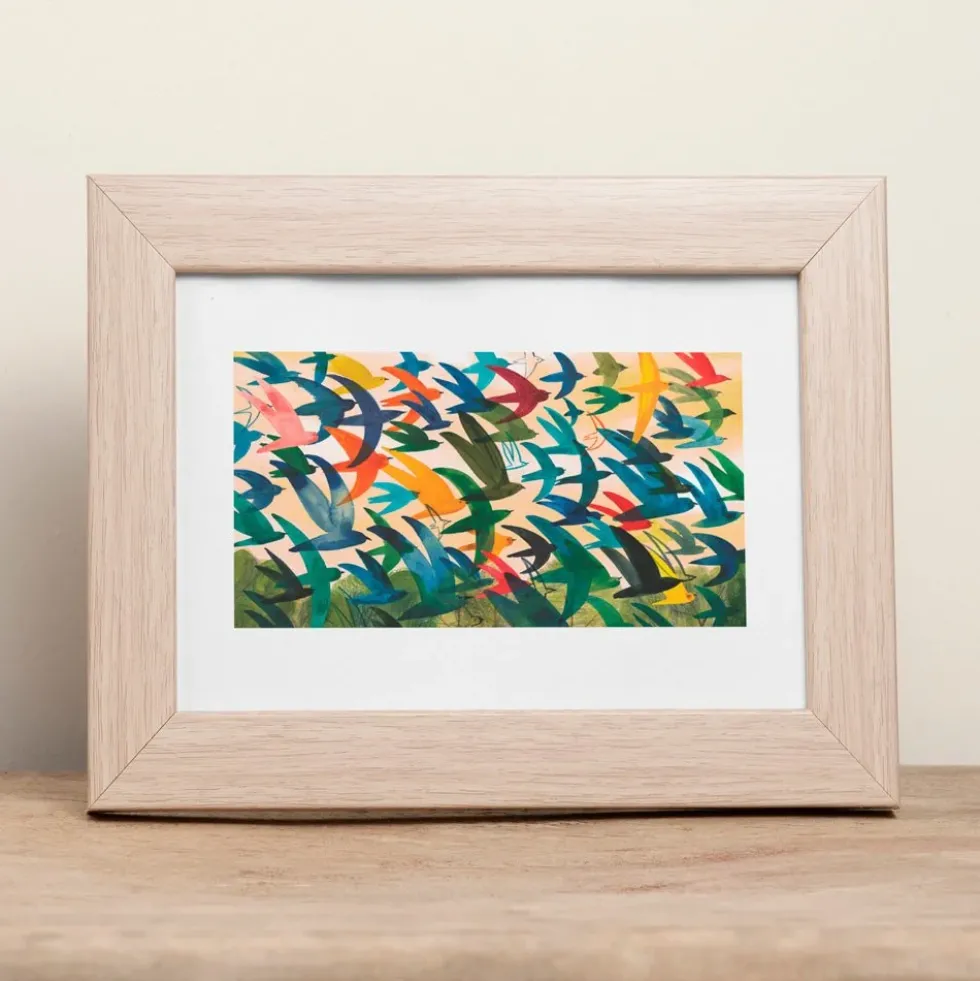 Flock of Colors Giclée Print A5