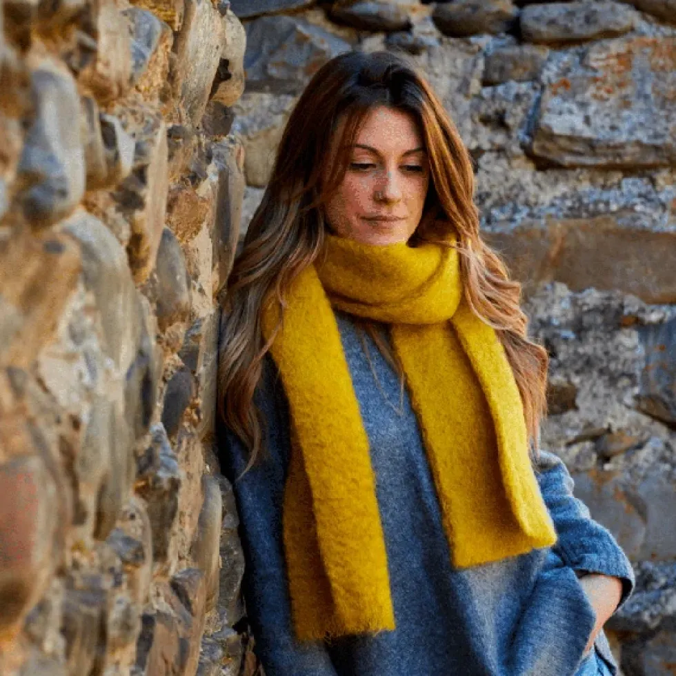 Foulard Mohair Ecru 018 18x170