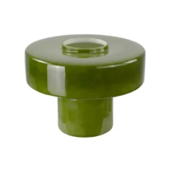 Foza Table Lamp with Colored Glass and Retro Style - Green
