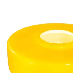 Foza Table Lamp with Colored Glass and Retro Style - Yellow