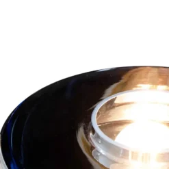 Foza Table Lamp with Colored Glass and Retro Style - Chrome