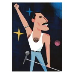 Freddie Mercury Giclée Print A5