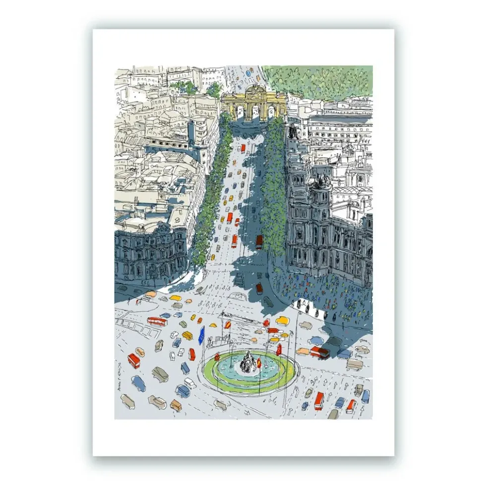 Fuente de Cibeles - Puerta de Alcalá Giclee Print