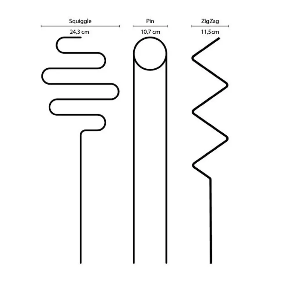 Golden Plant Stake Squiggle