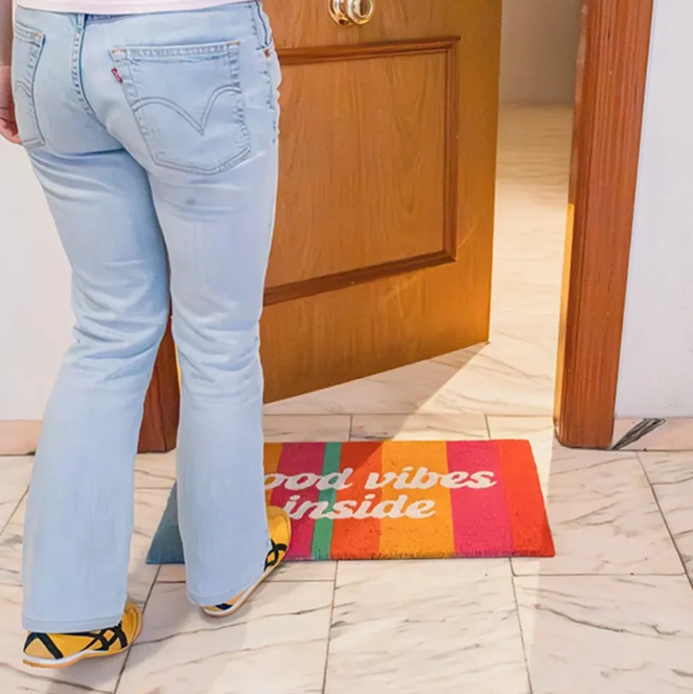Good Vibes Inside Doormat