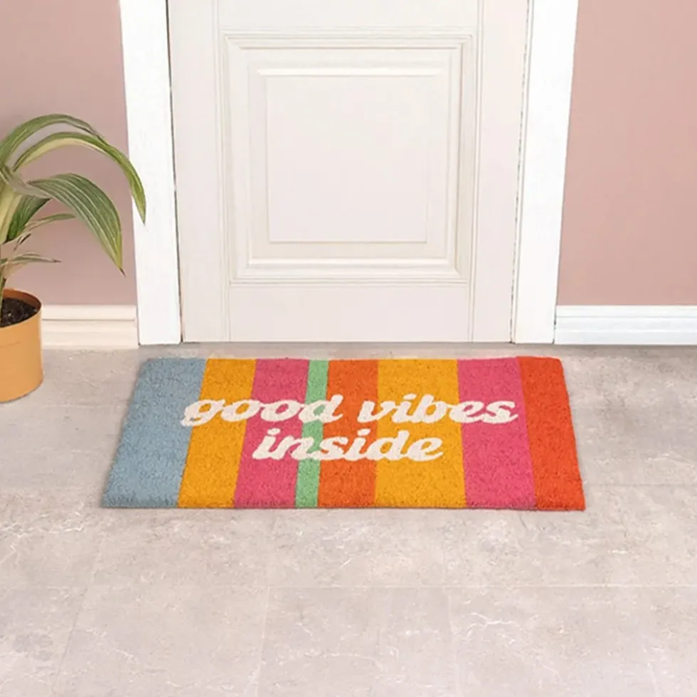 Good Vibes Inside Doormat