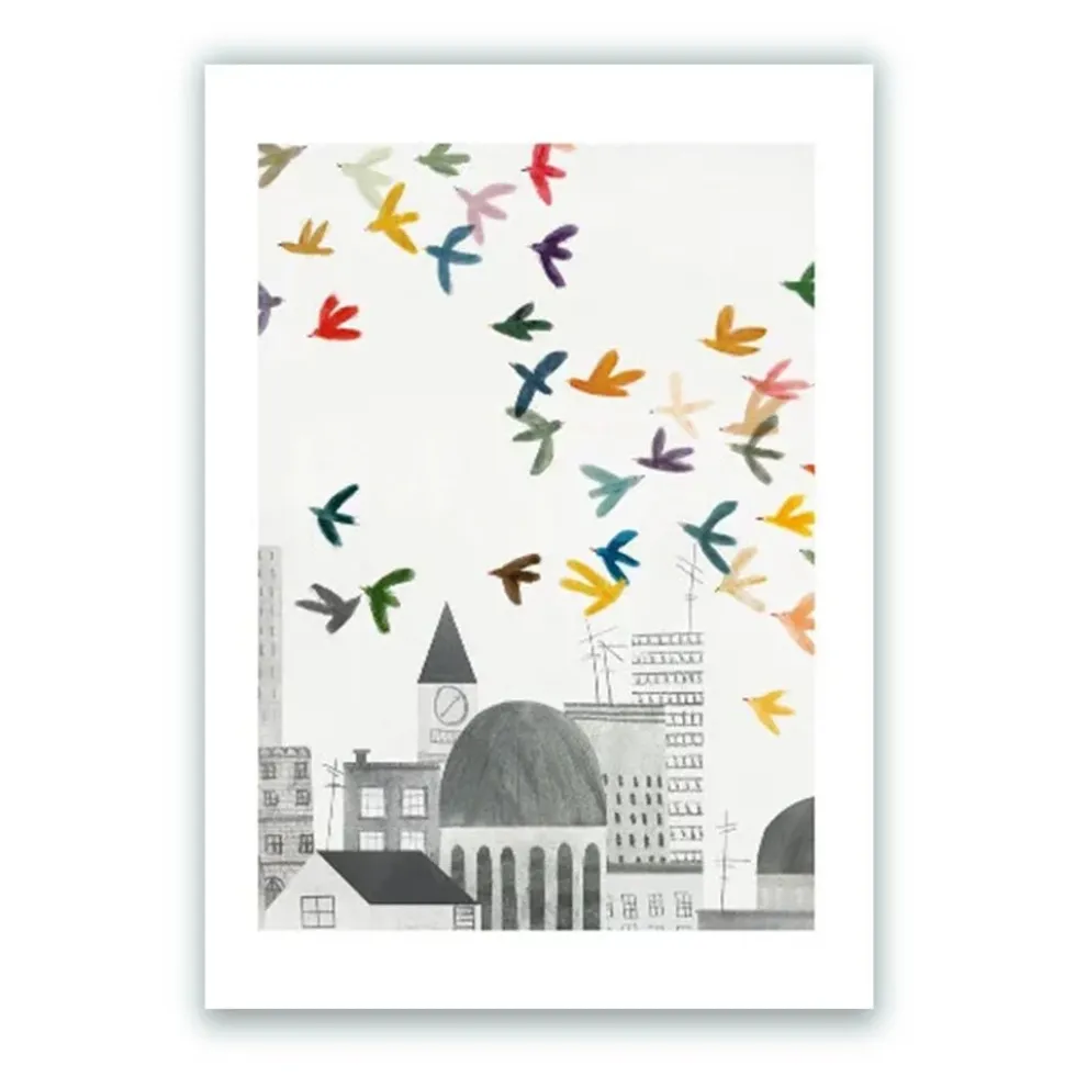 Grey City Giclée Print
