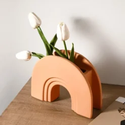 Handmade Nordic Beige Vases Dodeca