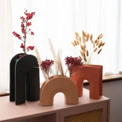 Handmade Nordic Beige Vases Dodeca