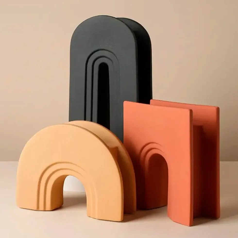 Handmade Nordic Beige Vases Dodeca