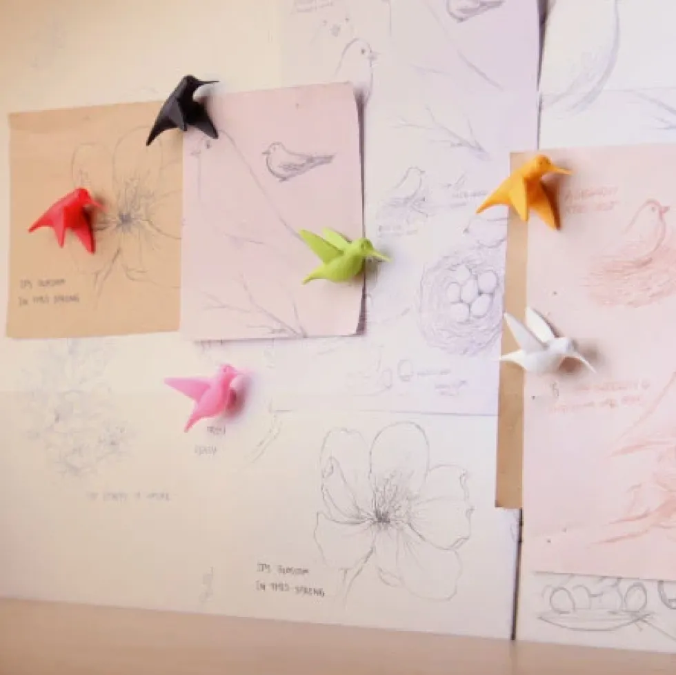 Hummingbird Message Magnets Colorful
