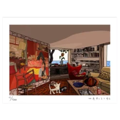 Interior with Painting Fine Art Printing Paper