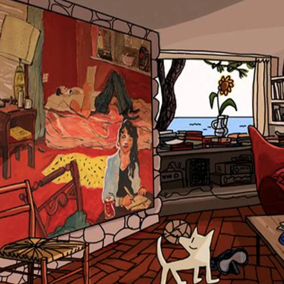 Interior with Painting Fine Art Printing Paper