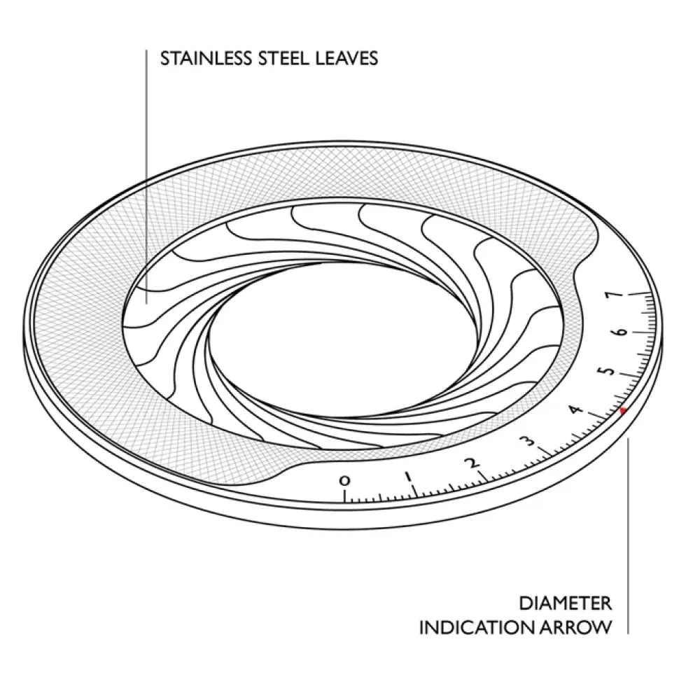 Iris Brass and Steel Drawing Compass