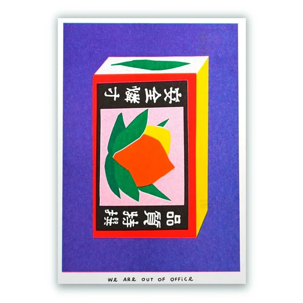 Japanese box of matches Risograph