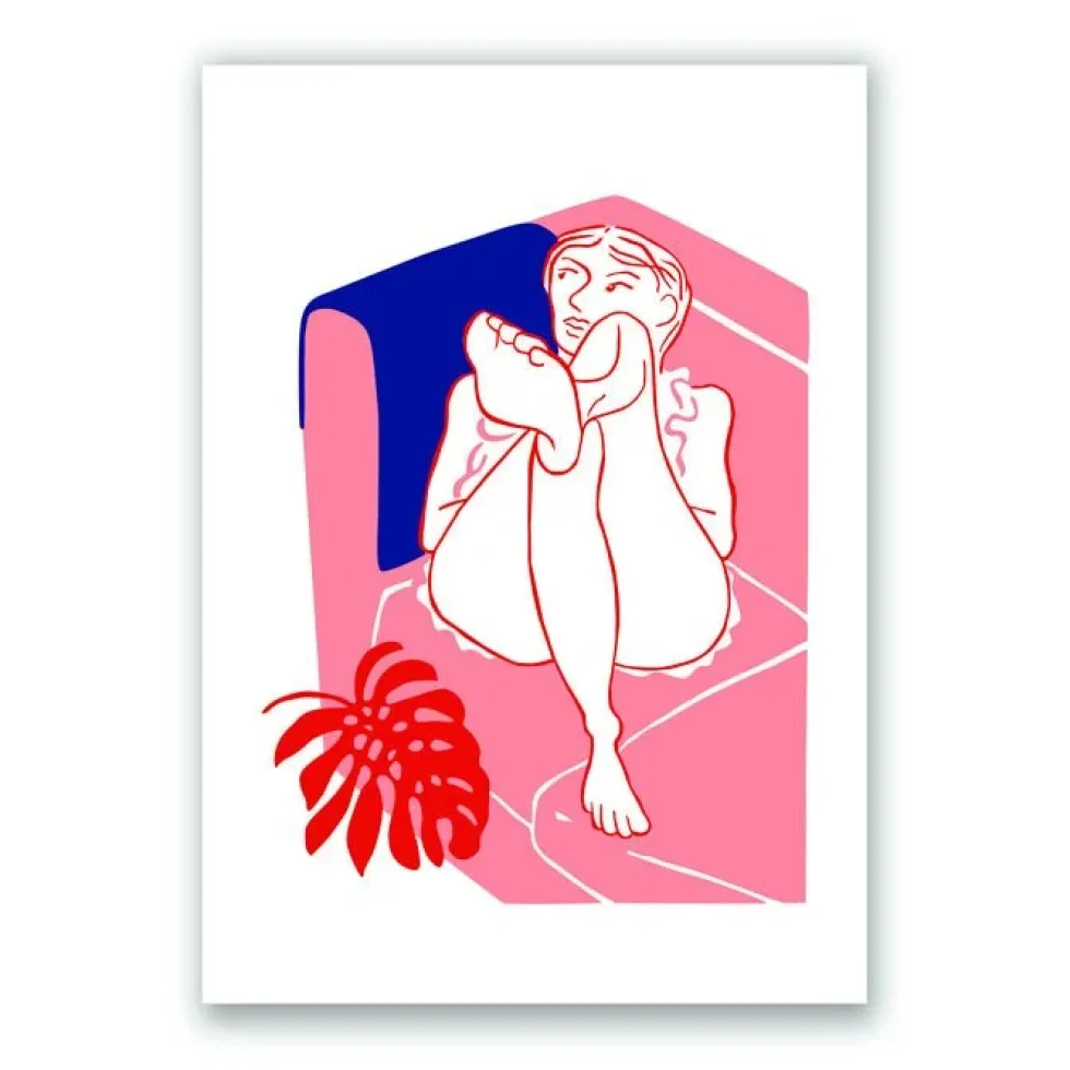 Joven en el Sofá Giclée Print