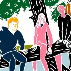 Jóvenes Subidos a un Árbol Giclée Print