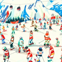 Kronplatz Ski Season Giclée Print