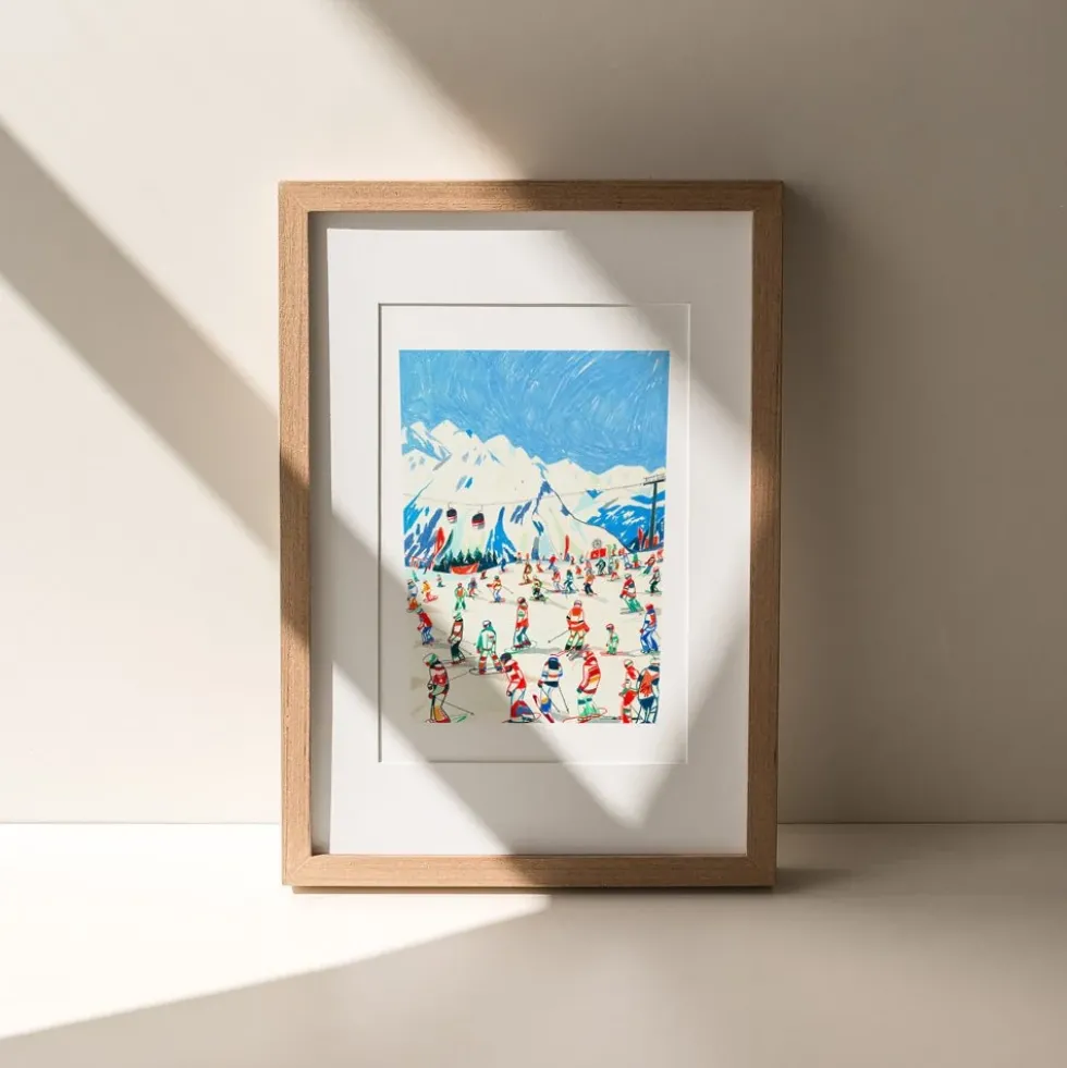 Kronplatz Ski Season Giclée Print
