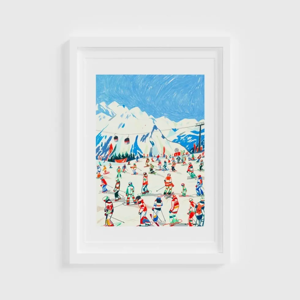 Kronplatz Ski Season Giclée Print
