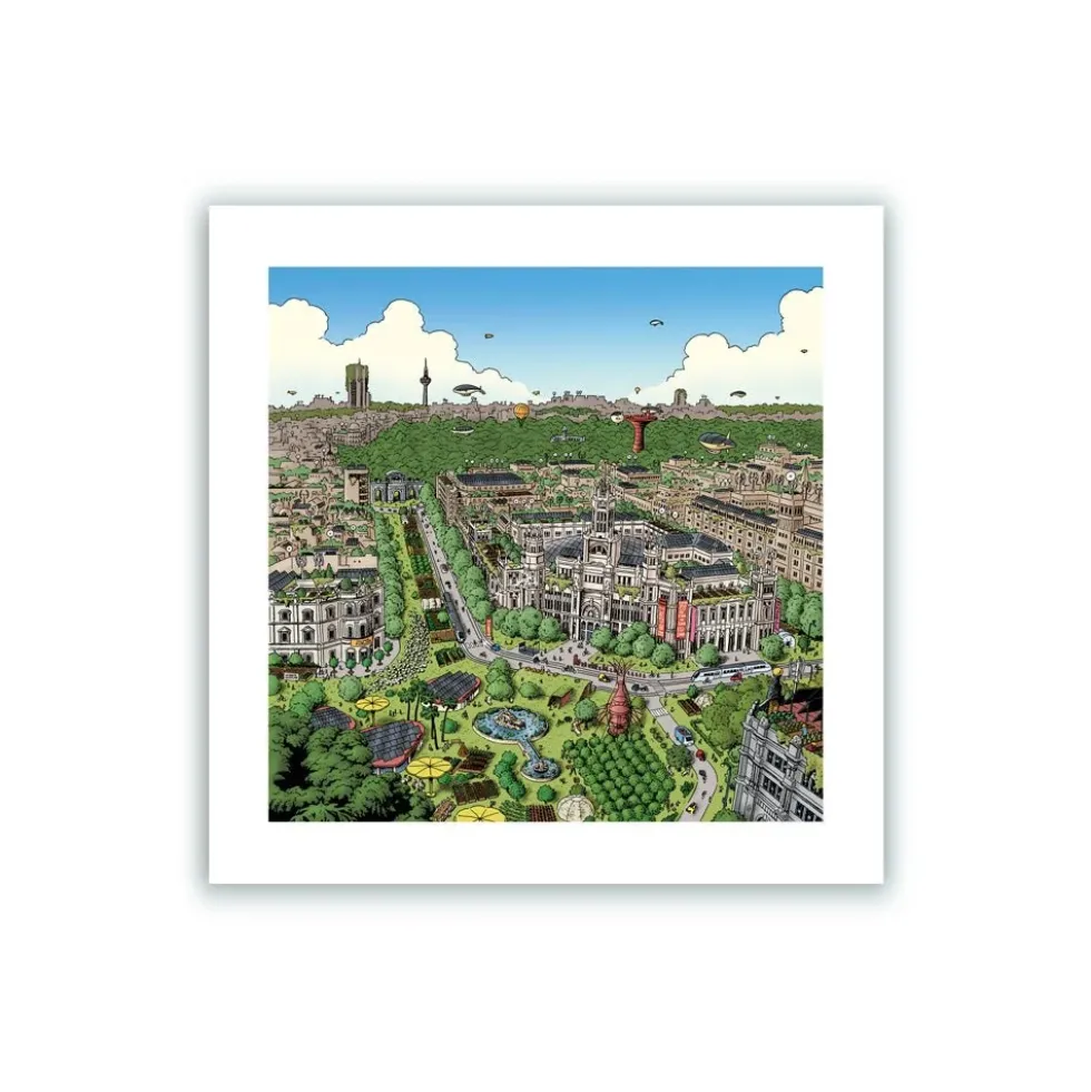 La ciudad de Mis Sueños Giclée Print 22x22