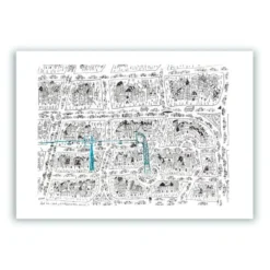 La Ciudad y El Teleférico Giclée Print A3
