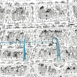 La Ciudad y El Teleférico Giclée Print A3