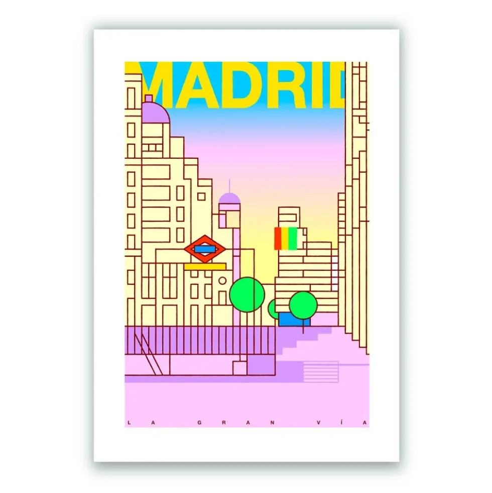 La Gran Vía Giclée Print A5