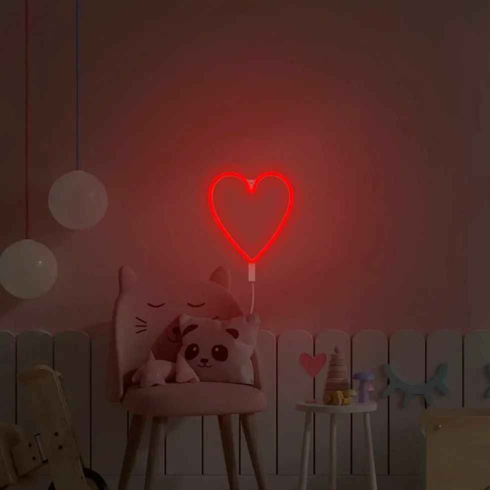 Lamp Led Neon - Heart Red