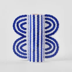 Large Butterfly Vase Blue
