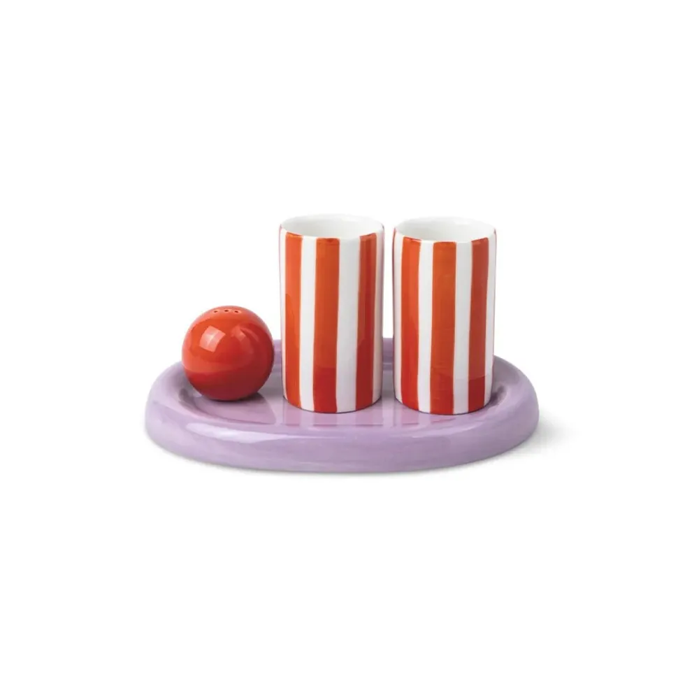 Lily Mae Ceramic Tequila Shot Glass Set - Poppy / Lilac