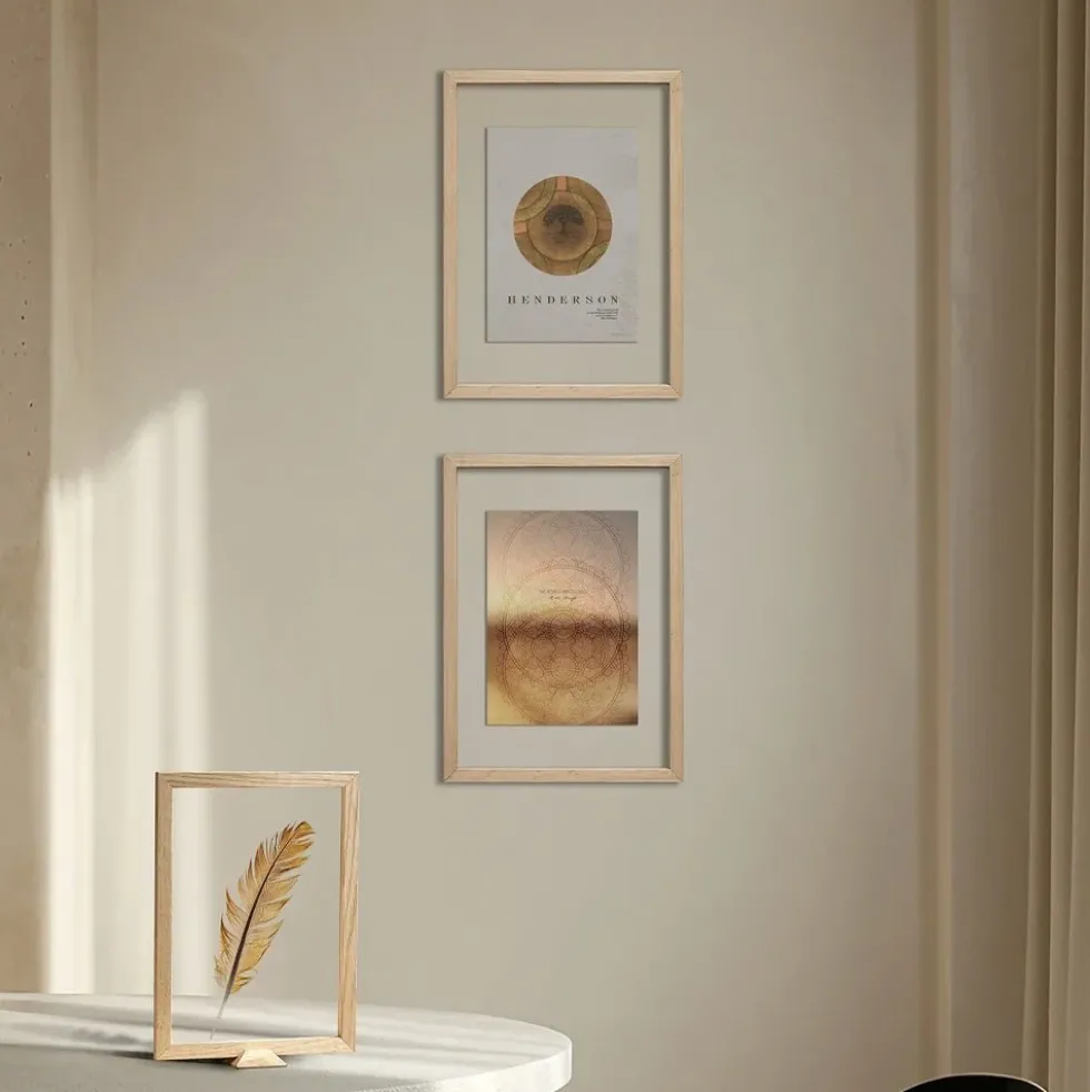 Linia Frame A5 Oak Incl Frame Stand
