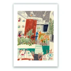 Lunch at Julios Giclée Print A4