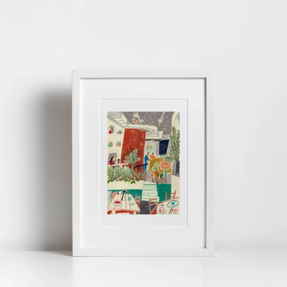 Lunch at Julios Giclée Print A4
