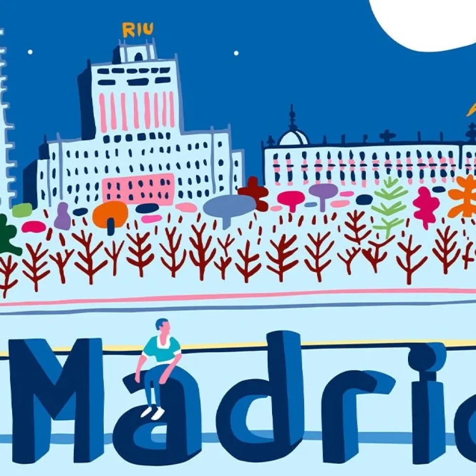 Madrid Blue Giclée Print