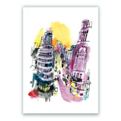 Madrid Callao Atardecer Giclée Print
