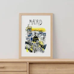Madrid Gran Vía Atardecer Letras Giclée Print